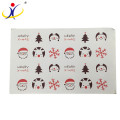 Customized !Hot selling cheap custom transparent christmas sticker paper